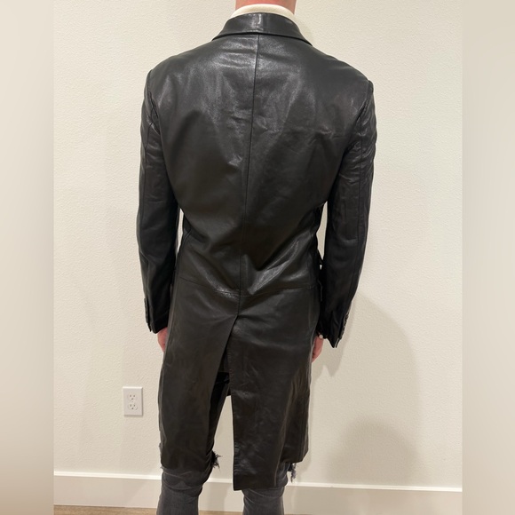 GUCCI Leather Trench Coat Men’s Small Color Black Authenticated REAL REAL - Picture 3 of 16